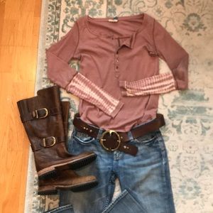 Free People/we the free Henley/tie dye shirt